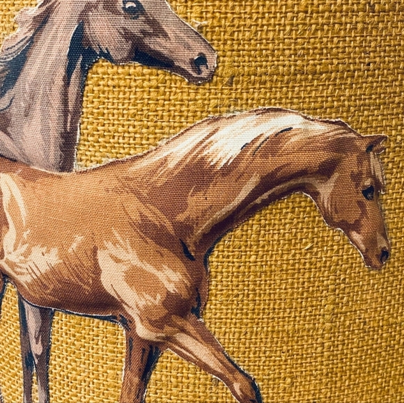 Vintage Western 🐎 Equestrian Barrel Drum Quilted Horse Design Lamp Shade, 15" - Picture 8 of 8